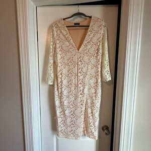 Elegant Cream Lace Dress